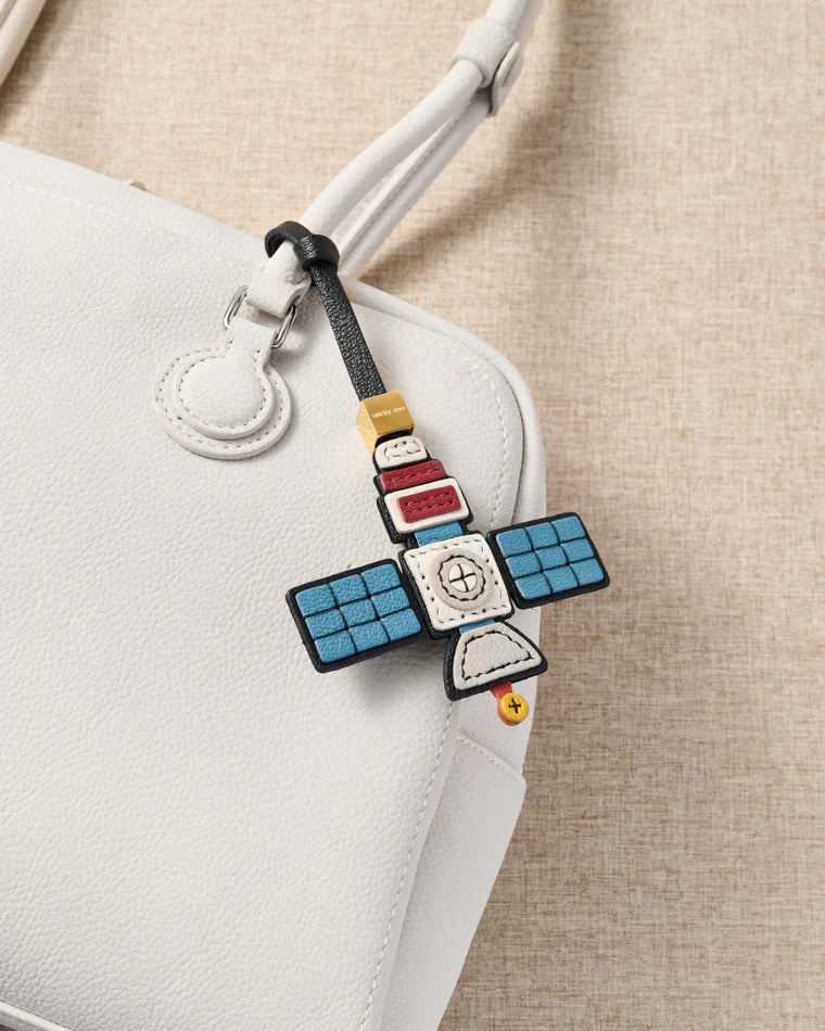 SATELLITE LEATHER BAG CHARM