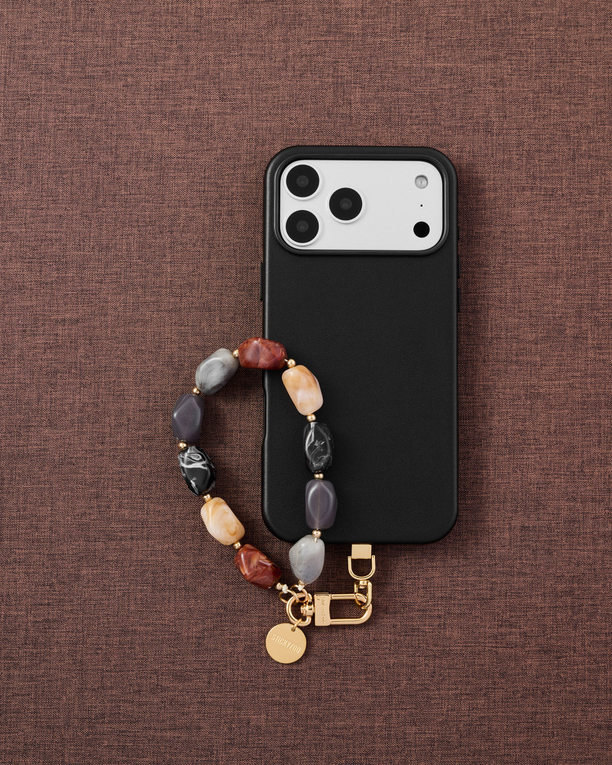 ONYX MIX AGATE PHONE STRAP