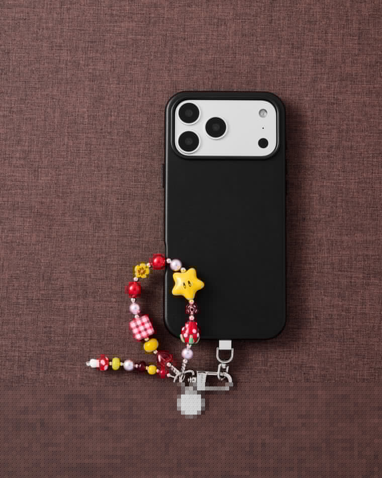 CHERRY STAR CLUSTER PHONE STRAP