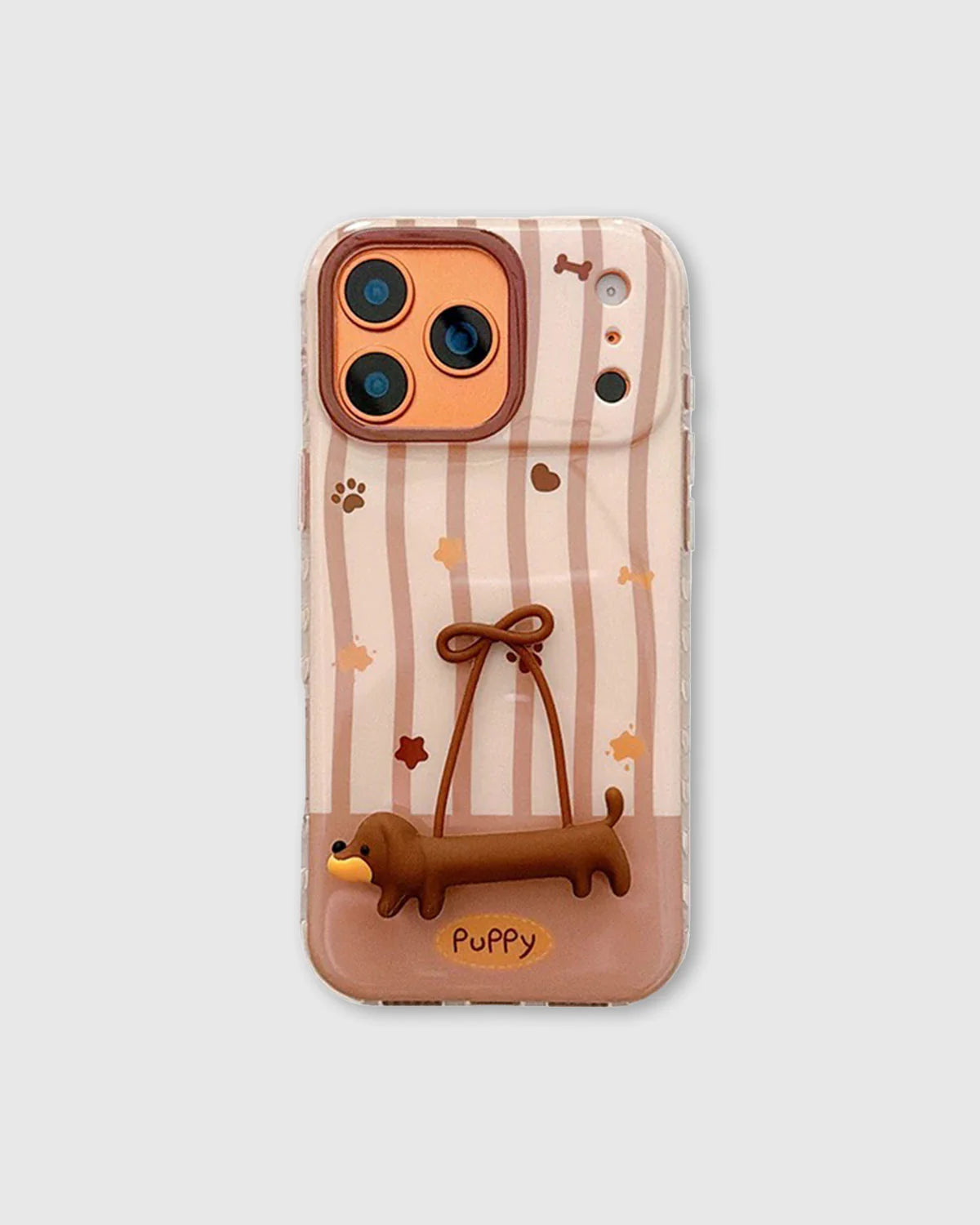 PLAID PUP BOW PHONE CASE