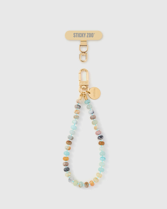 AQUA AGATE ORBIT PHONE STRAP