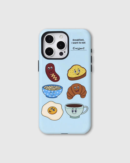 BREAKFAST DOODLES PHONE CASE