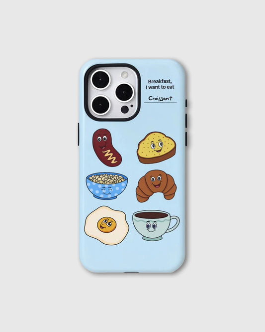 BREAKFAST DOODLES PHONE CASE