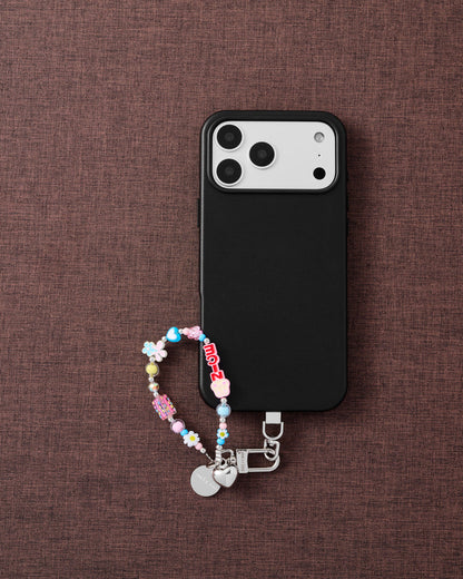 BLUSH FLOWER CLUSTER PHONE STRAP
