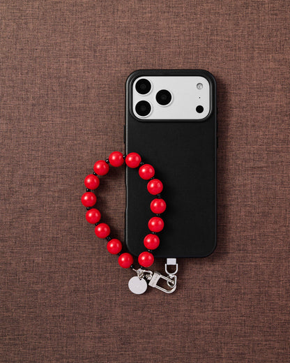 RED BEAD PHONE STRAP