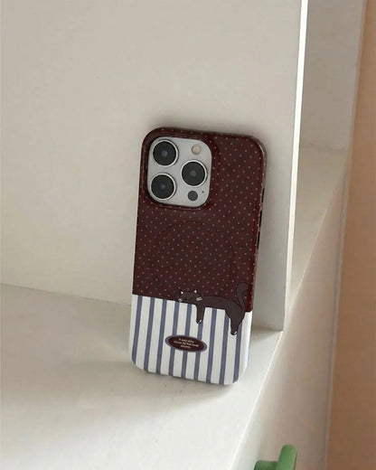LAZY CAT STRIPE PHONE CASE
