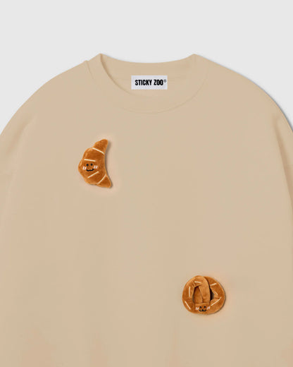 DOUBLE CROISSANT SWEATSHIRT