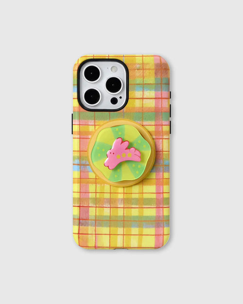 PLAID BUNNY POP PHONE CASE