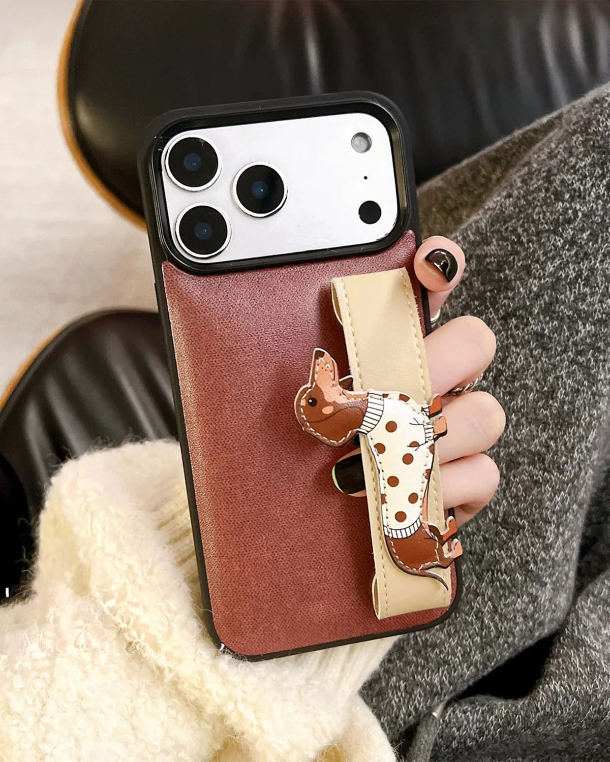 SPOTTED DOG WALLET PHONE CASE