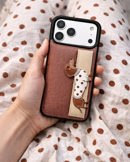 SPOTTED DOG WALLET PHONE CASE