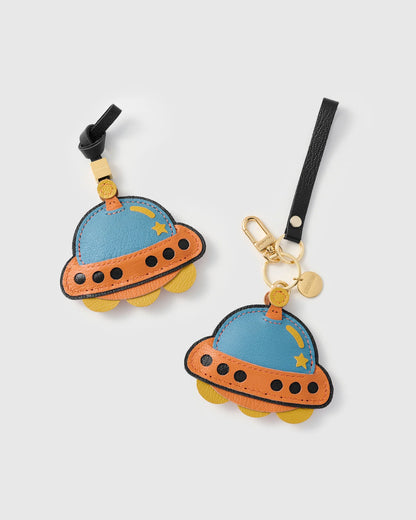 UFO LEATHER BAG CHARM