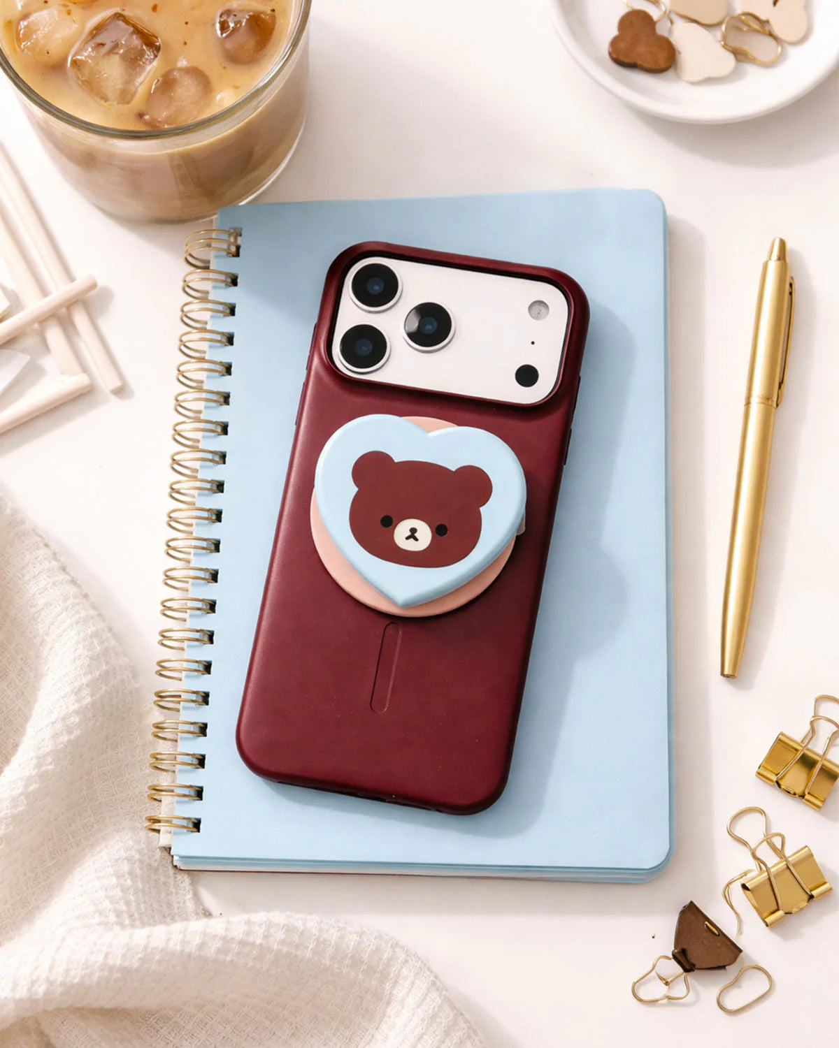 BEAR HEART PHONE CASE