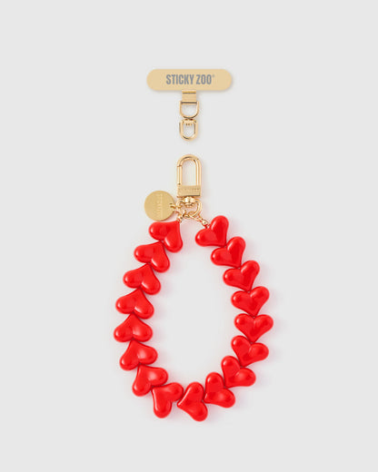 RED HEART PHONE STRAP