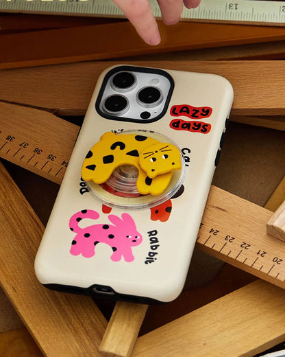 LAZY DAYS ANIMAL GRIP PHONE CASE