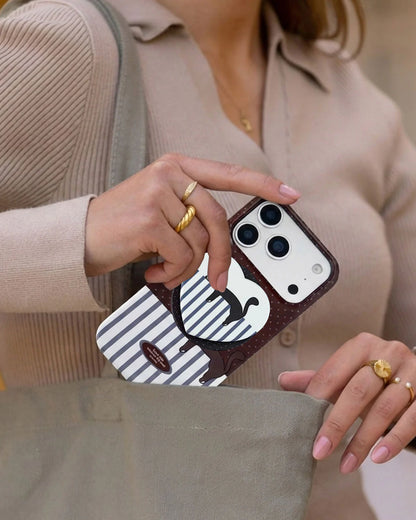 LAZY CAT STRIPE PHONE CASE