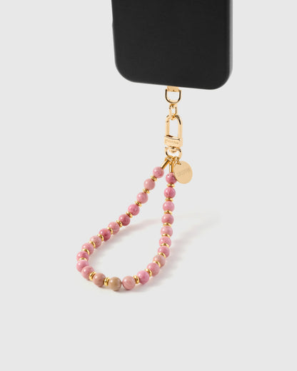 ROSE QUARTZ ORBIT PHONE STRAP