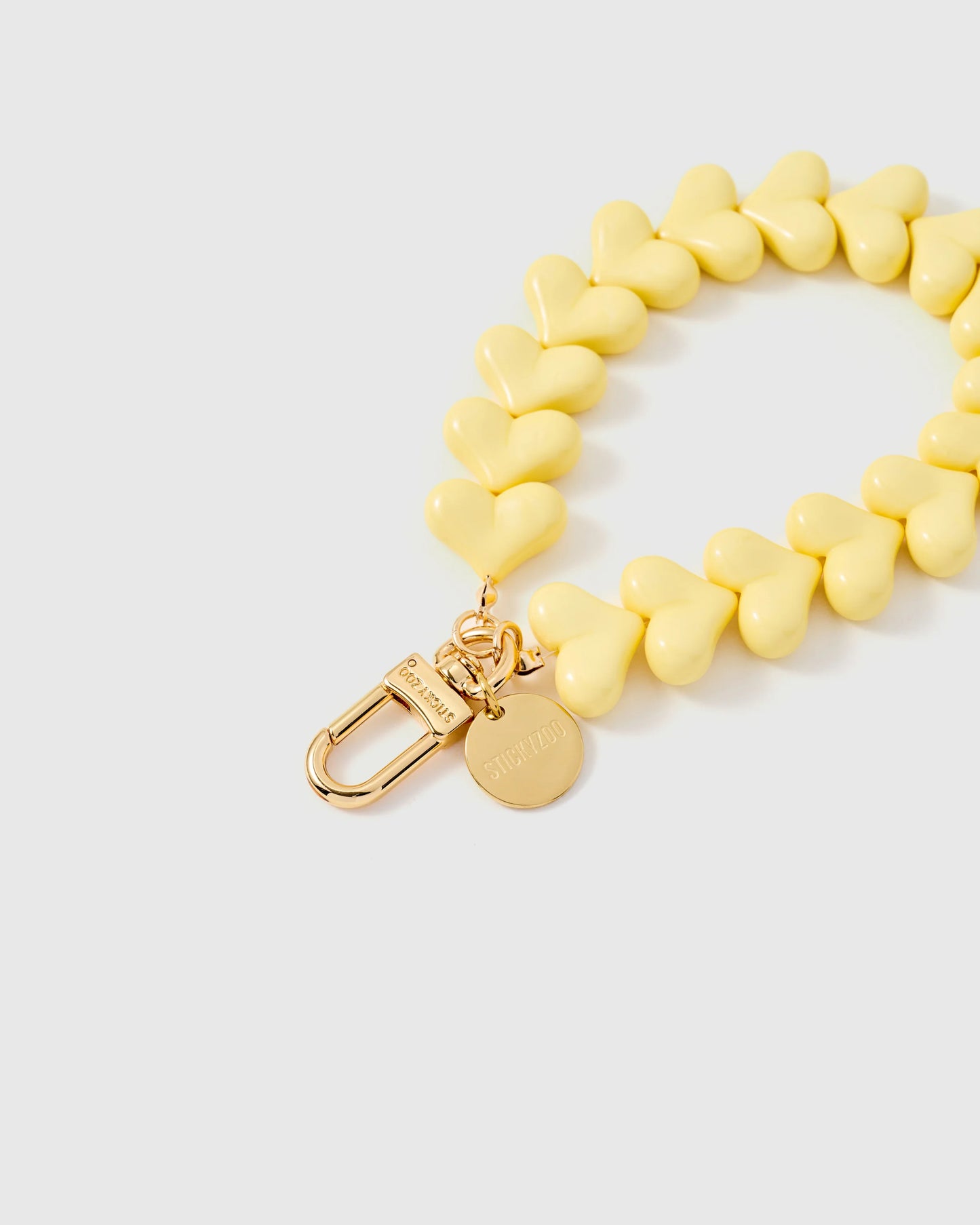 YELLOW HEART PHONE STRAP