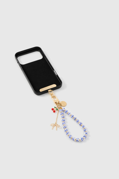PORCELAIN CHERRY CHARM PHONE STRAP