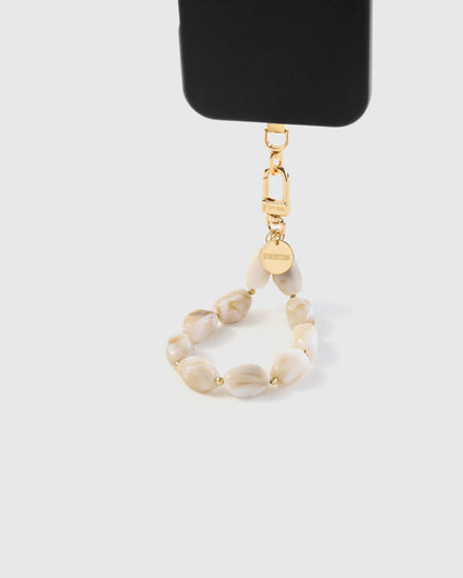 IVORY MARBLE PHONE STRAP