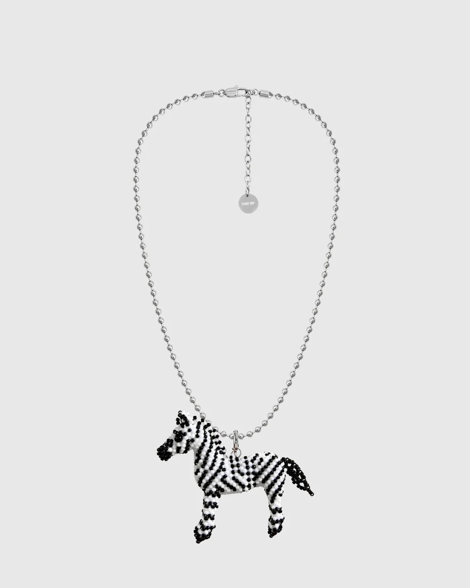 ZEBRA BEAD NECKLACE