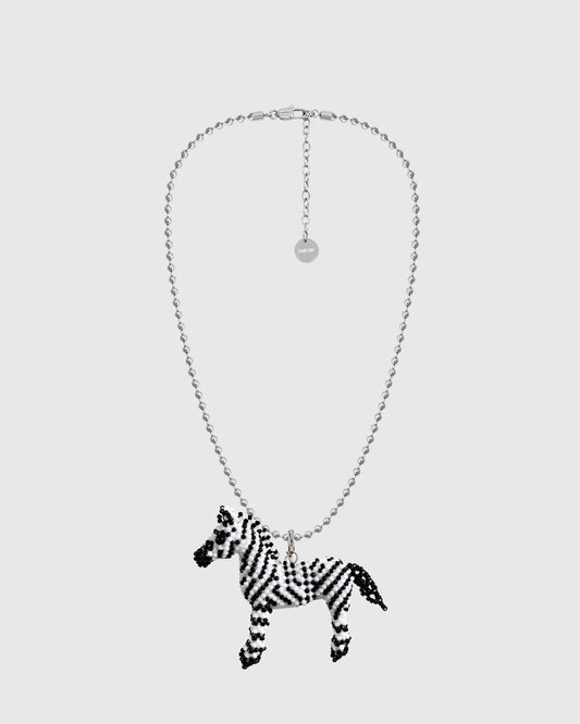 ZEBRA BEAD NECKLACE