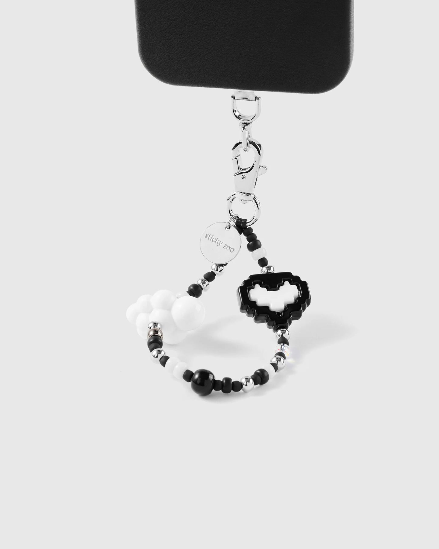 PIXEL HEART CLOUD PHONE STRAP