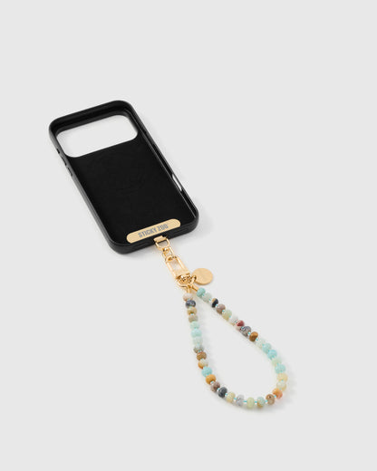 AQUA AGATE ORBIT PHONE STRAP