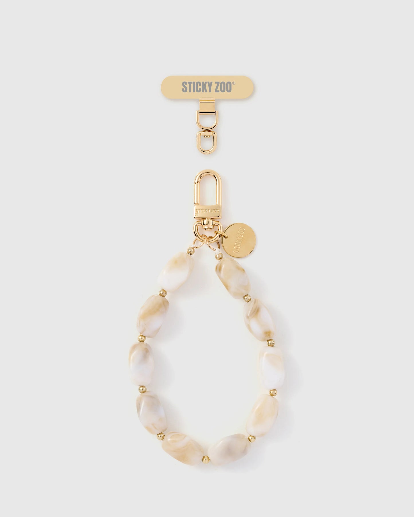 IVORY MARBLE PHONE STRAP