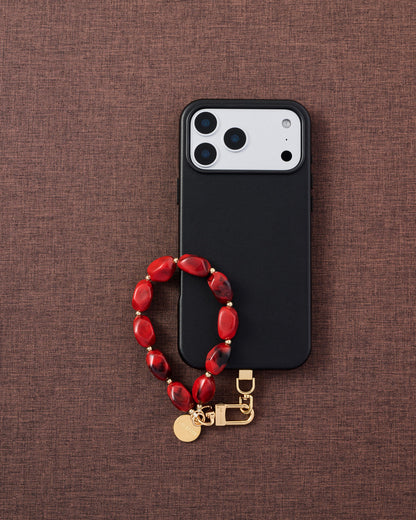 RUBY SMOKE AGATE PHONE STRAP