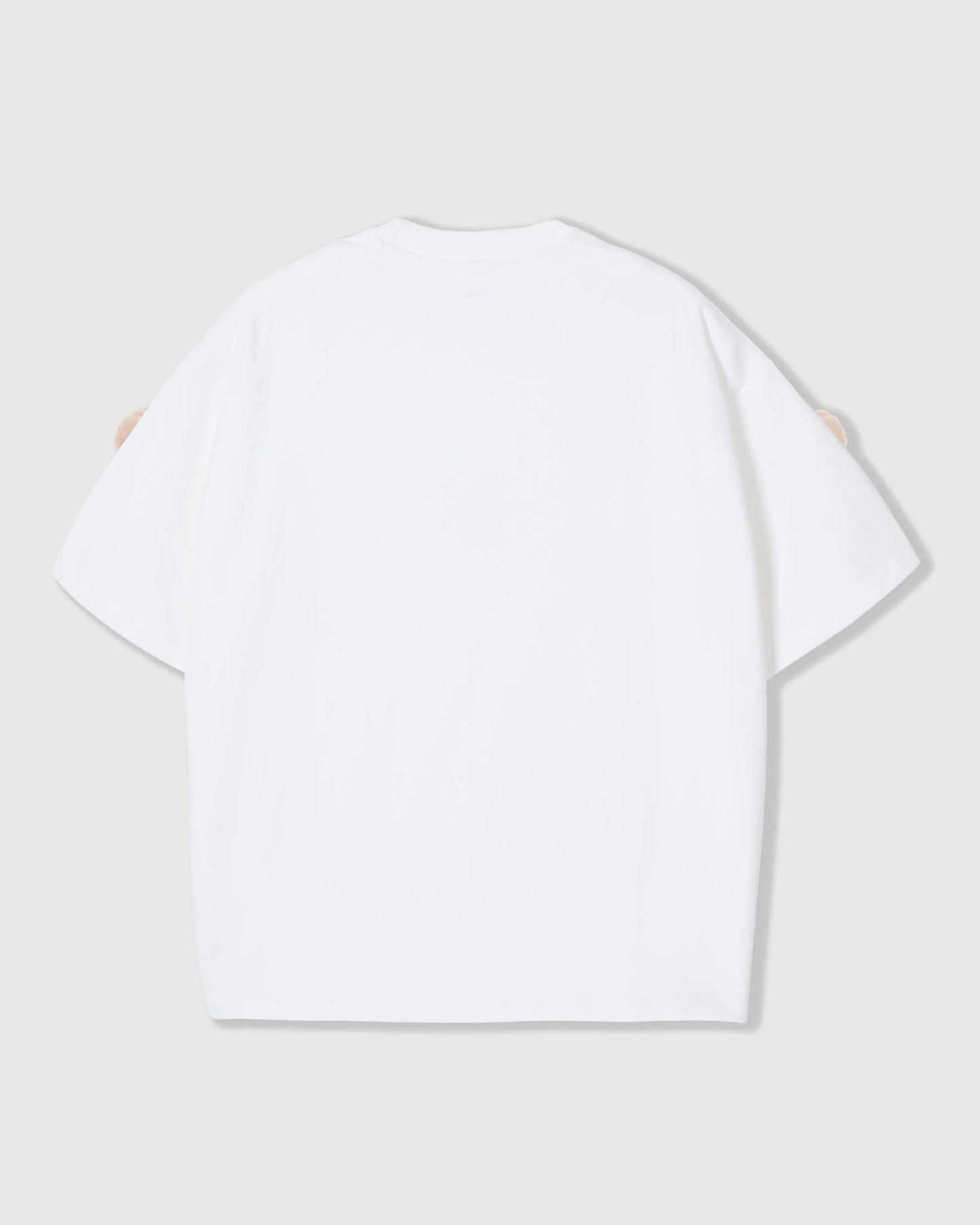 KHAKI TEDDY CHECK-EAR CHARM T-SHIRT