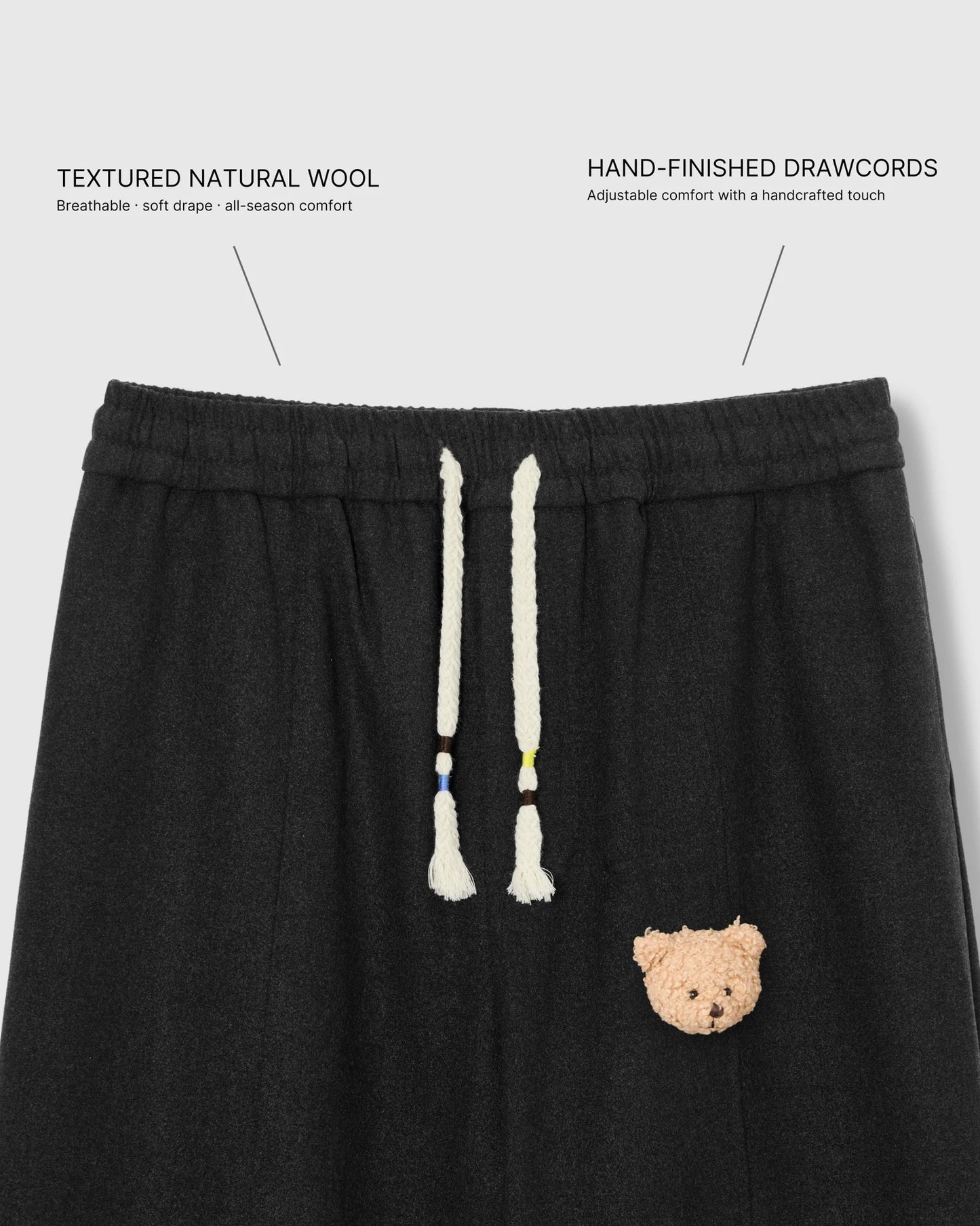 WOOL DRAPE RELAXED PANTS