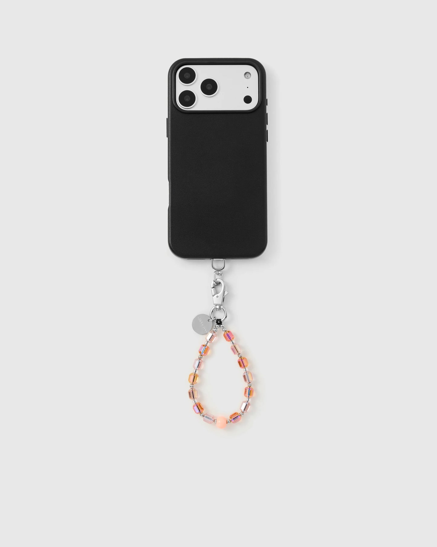 PEACH CRYSTAL PHONE STRAP