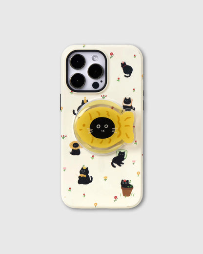 SUNNY CAT GRIP PHONE CASE