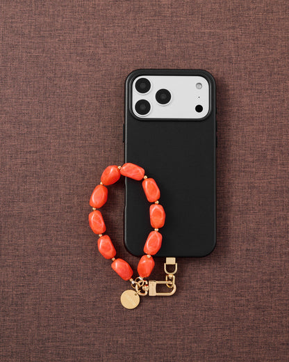 CORAL AGATE PHONE STRAP