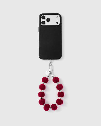RED POM PHONE STRAP