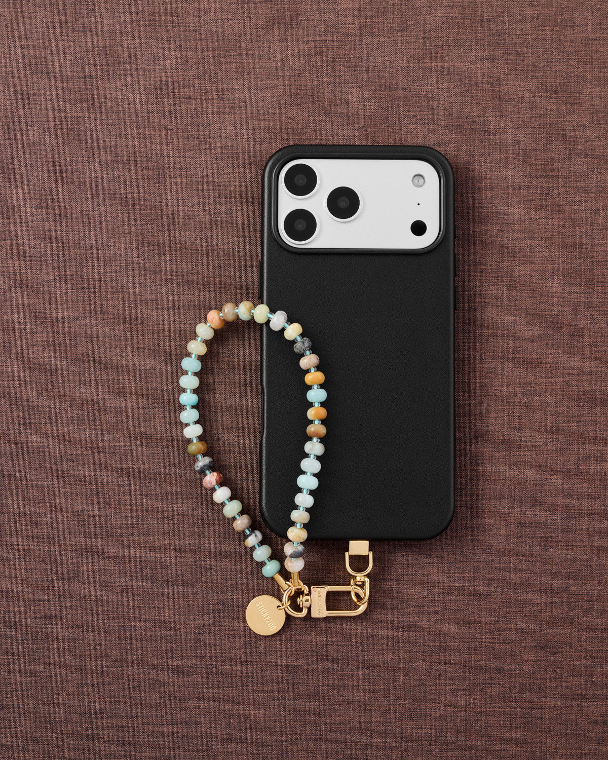 AQUA AGATE ORBIT PHONE STRAP