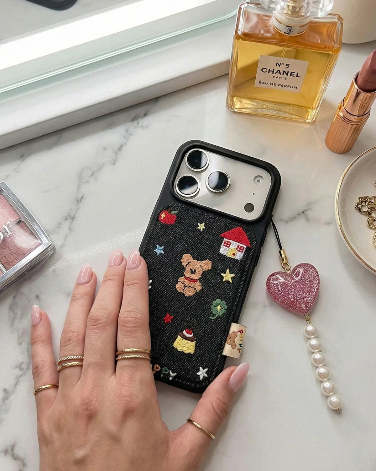 DENIM PUPPY STORY Phone Case