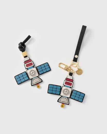 SATELLITE LEATHER BAG CHARM