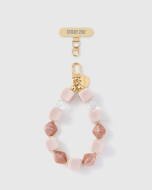 ROSE MARBLE MIX PHONE STRAP