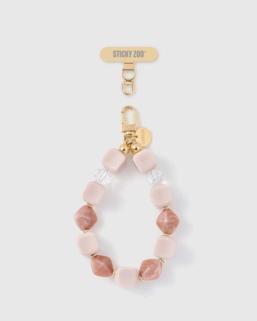 ROSE MARBLE MIX PHONE STRAP