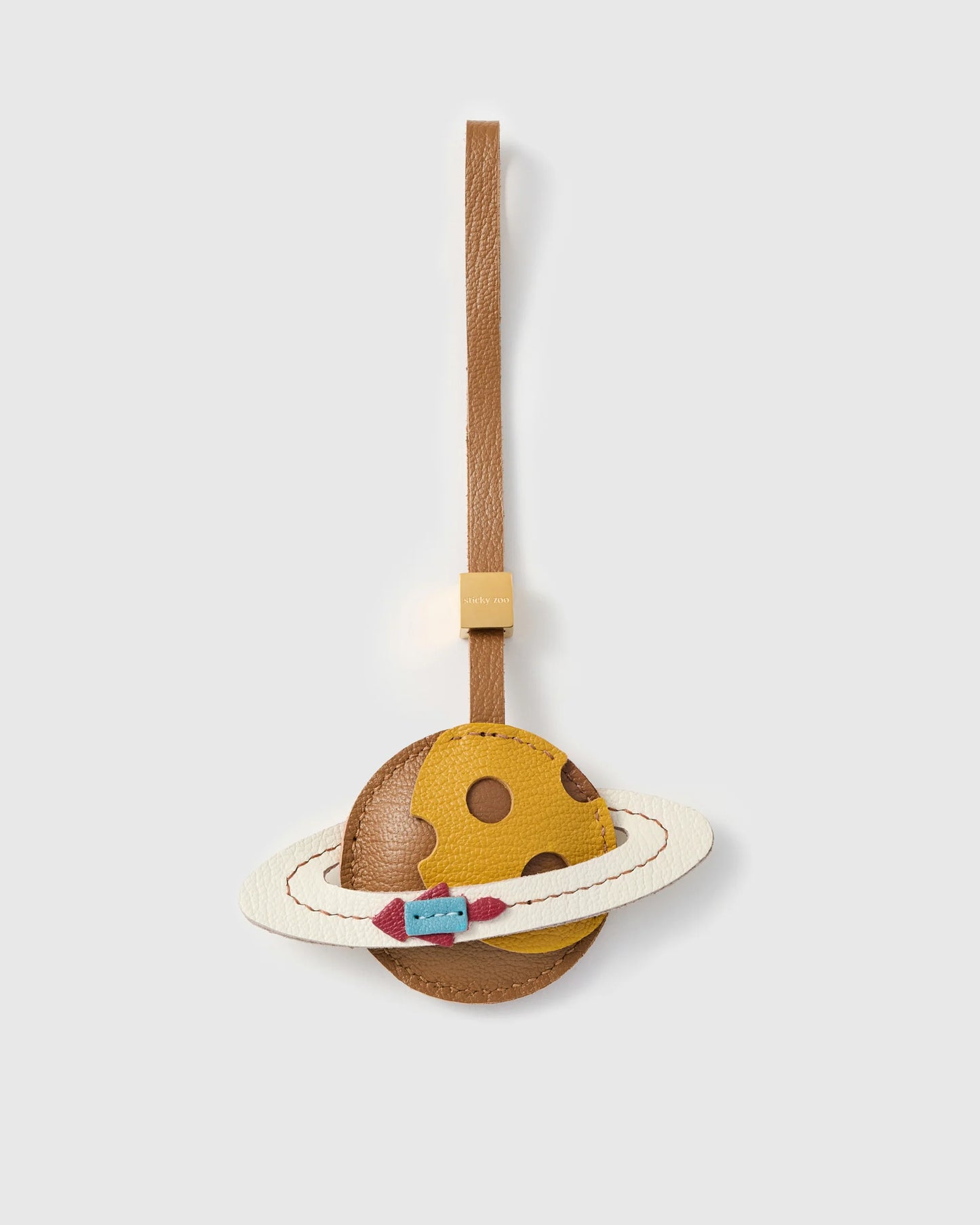 SATURN LEATHER BAG CHARM