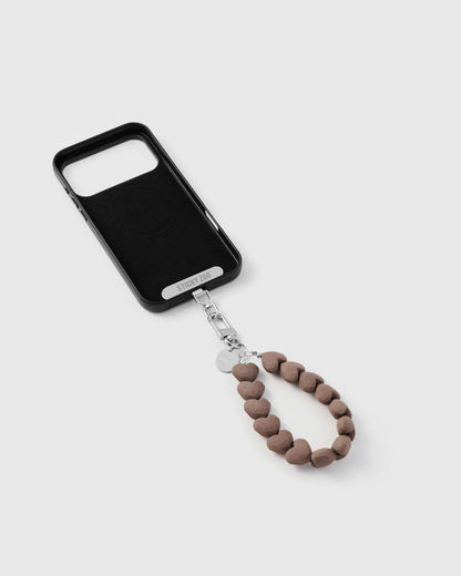 MOCHA HEART PHONE STRAP