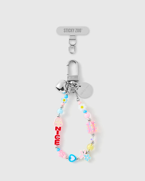 BLUSH FLOWER CLUSTER PHONE STRAP