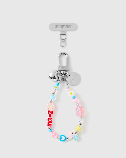 BLUSH FLOWER CLUSTER PHONE STRAP