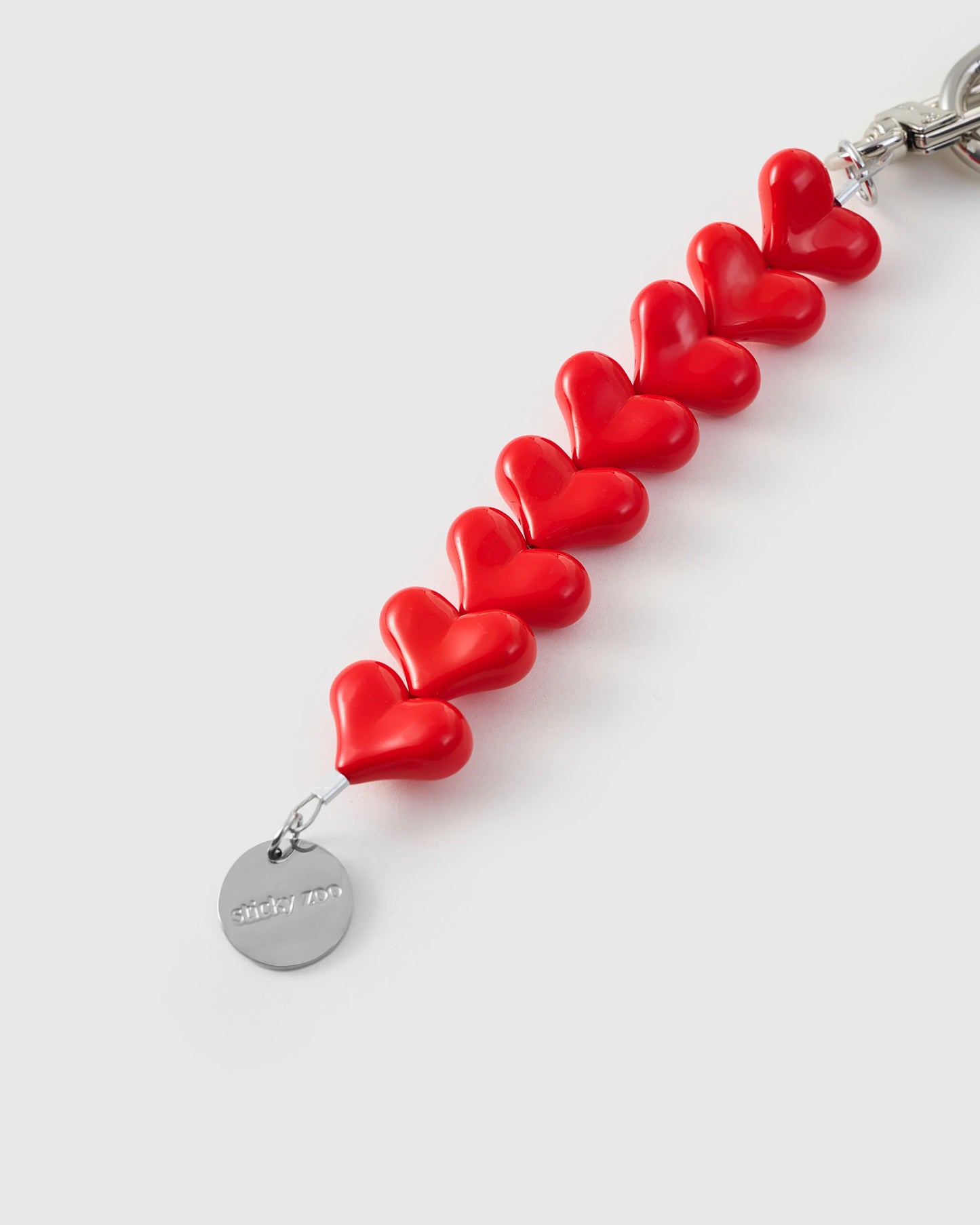 NO FACE HEART STACK CHARM