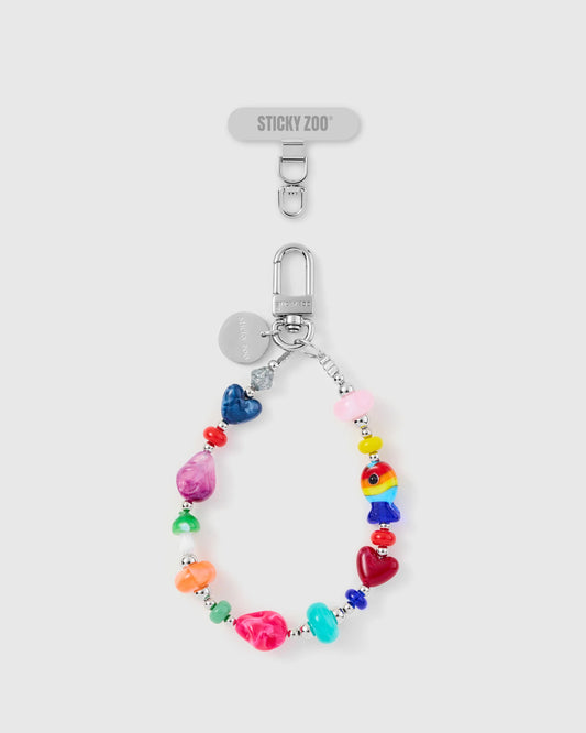 RAINBOW HEART PHONE STRAP