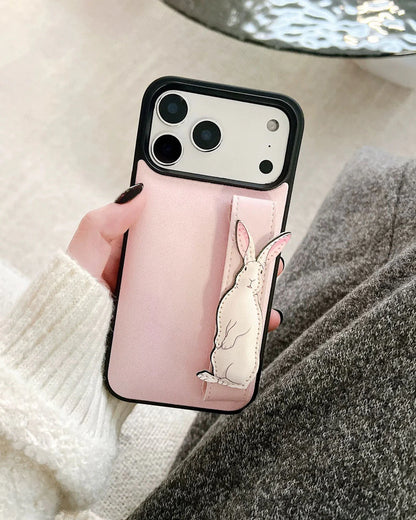 PINK BUNNY WALLET PHONE CASE