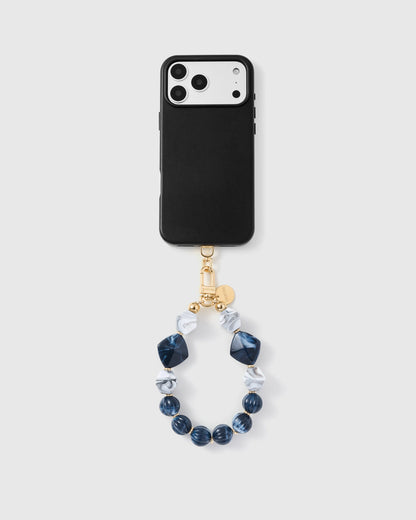 SAPPHIRE MARBLE CLUSTER PHONE STRAP