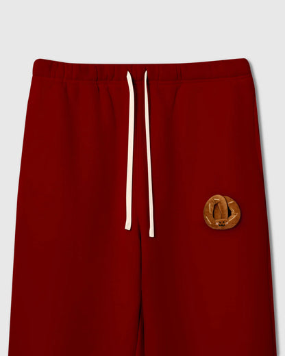DOUBLE CROISSANT PLUSH SWEATPANTS