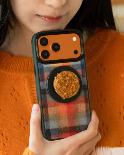 PLAID WOOL GRIP PHONE CASE